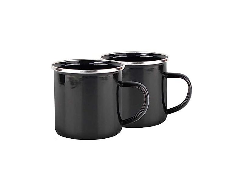 Camping-Becher MICHELINO Set 350 ml 1 Stück 2-tlg. ca. 9 x 8 cm Schwarz günstig online kaufen