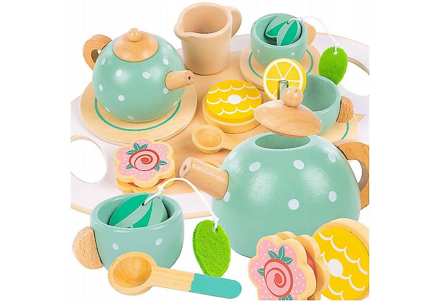 kinderplay Spiel-Kochgeschirr Holz Tee-Set für Kinder – kreatives Rollenspi günstig online kaufen
