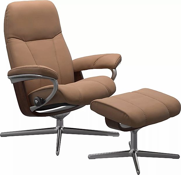 Stressless Fußhocker "Consul", mit Cross Base, Größe S, M & L, Holzakzent B günstig online kaufen