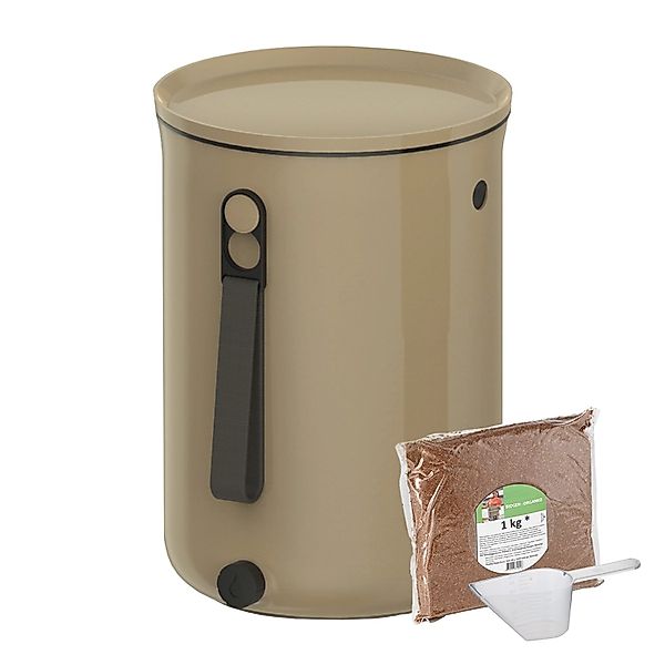 Skaza Küchenkompostbehälter Bokashi Organko Starterset  9,6 Liter Braun Bei günstig online kaufen