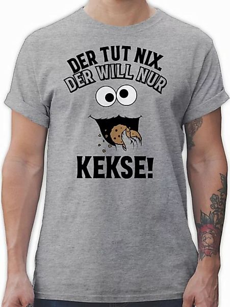 Shirtracer T-Shirt Der tut nix der will nur Kekse I Krümelmonster I Keksmon günstig online kaufen