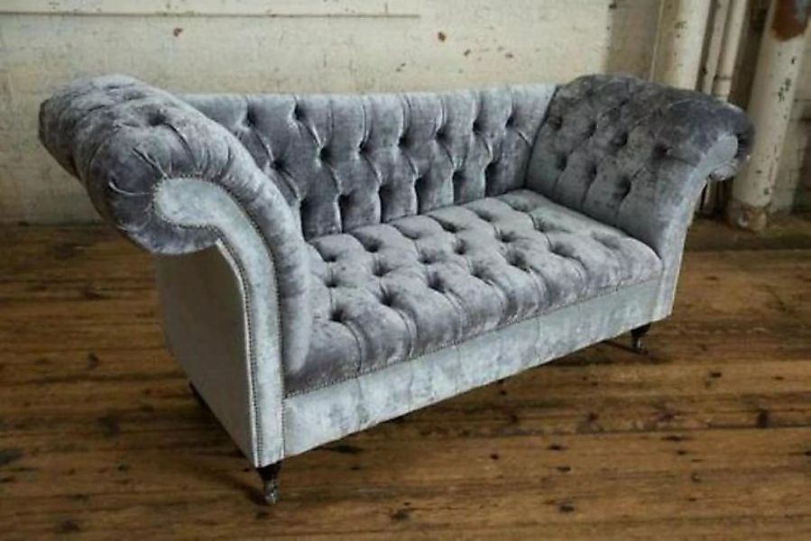 JVmoebel 2-Sitzer Design Chesterfield Stoff Couch Chaise Lounge Polster Cha günstig online kaufen