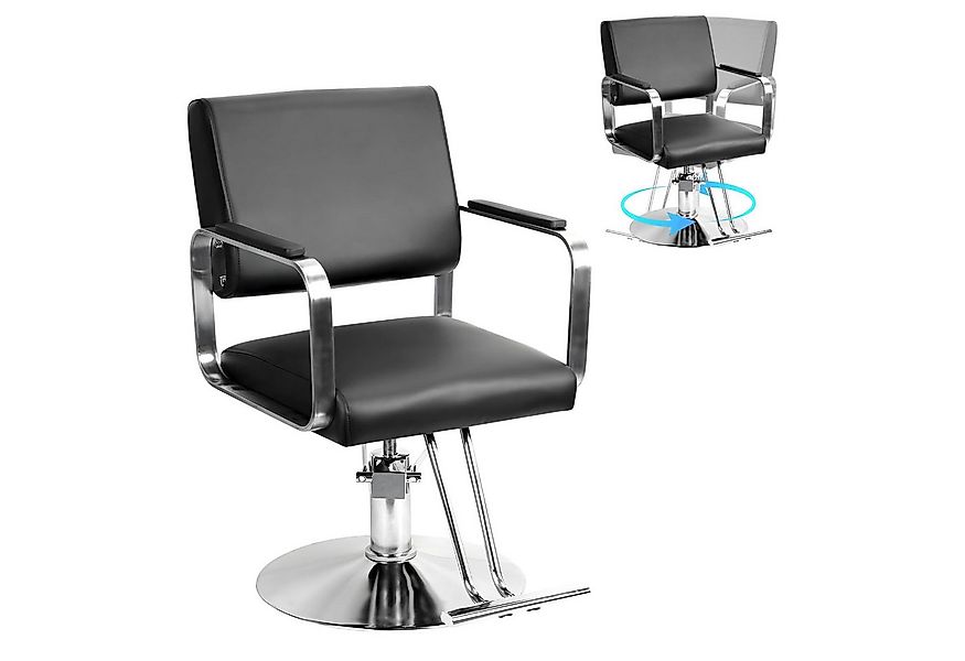 Rutaqian Stuhl Friseurstuhl mit hydraulischer Pumpe Friseursessel 360° Dreh günstig online kaufen