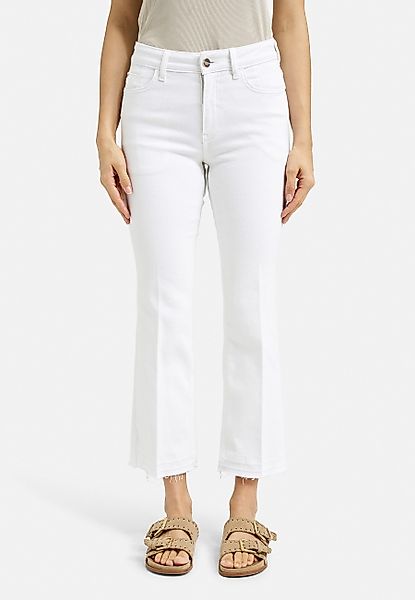 Milano Italy Weite Jeans mit offener Kante am Saum günstig online kaufen