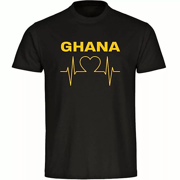 multifanshop T-Shirt Herren Ghana - Herzschlag - Männer günstig online kaufen