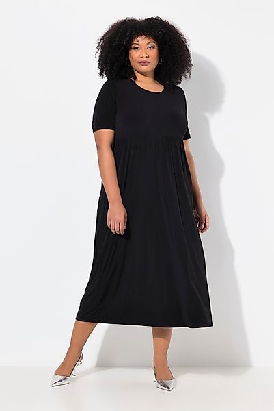 Ulla Popken Maxikleid Jerseykleid Empirenaht Rundhals günstig online kaufen