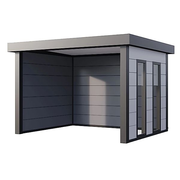 Pavillon Singolo 3630 mit Fenster 358 cm x 298 cm Weiß günstig online kaufen