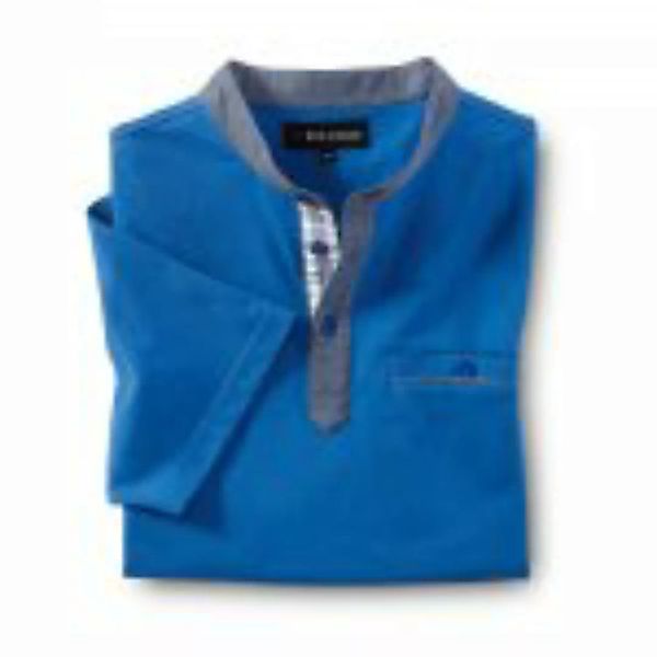 Pique-Poloshirt m.Stehkr.,blau günstig online kaufen