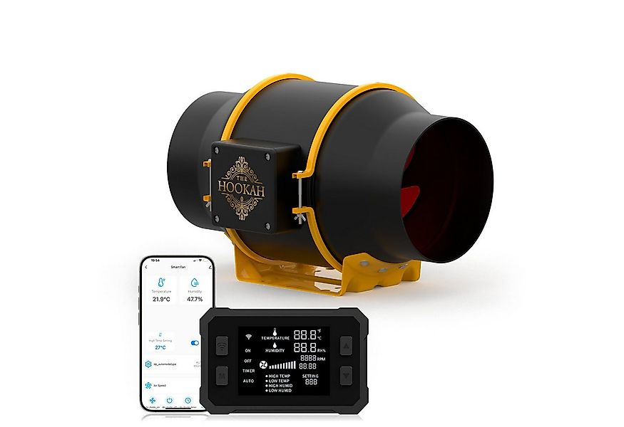 THE HOOKAH Bodenventilator WiFi Rohrventilator 150mm 683m³/h,Temp-/Feuch.32 günstig online kaufen