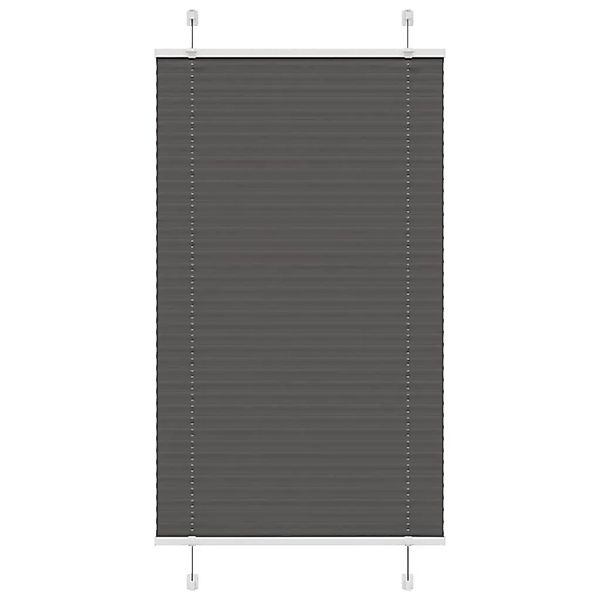 vidaXL Plissee Schwarz 75x100 cm Stoffbreite 74,4 cm Polyester 4015121 günstig online kaufen