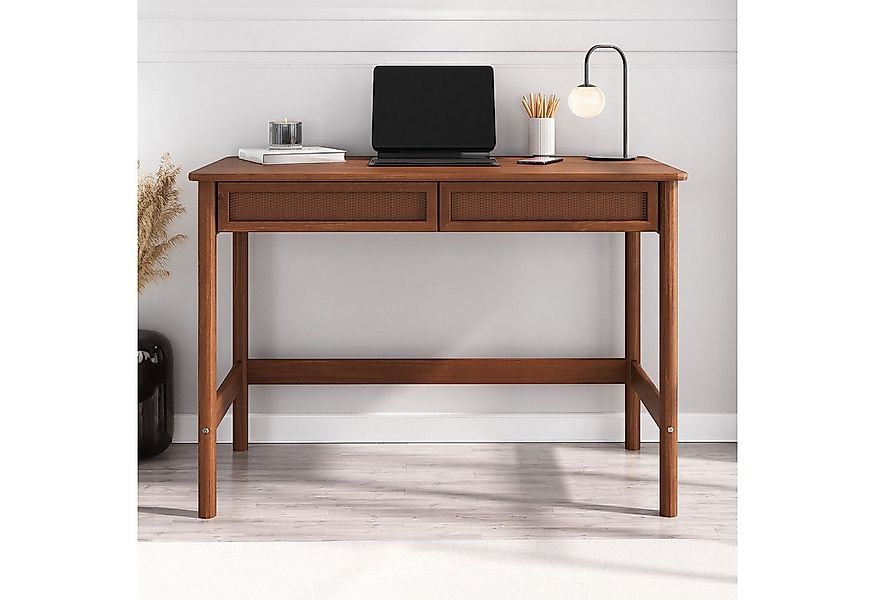 IDIMEX Schreibtisch RODRIGO, Tisch 110 cm breit aus Massivholz 2 Schubladen günstig online kaufen