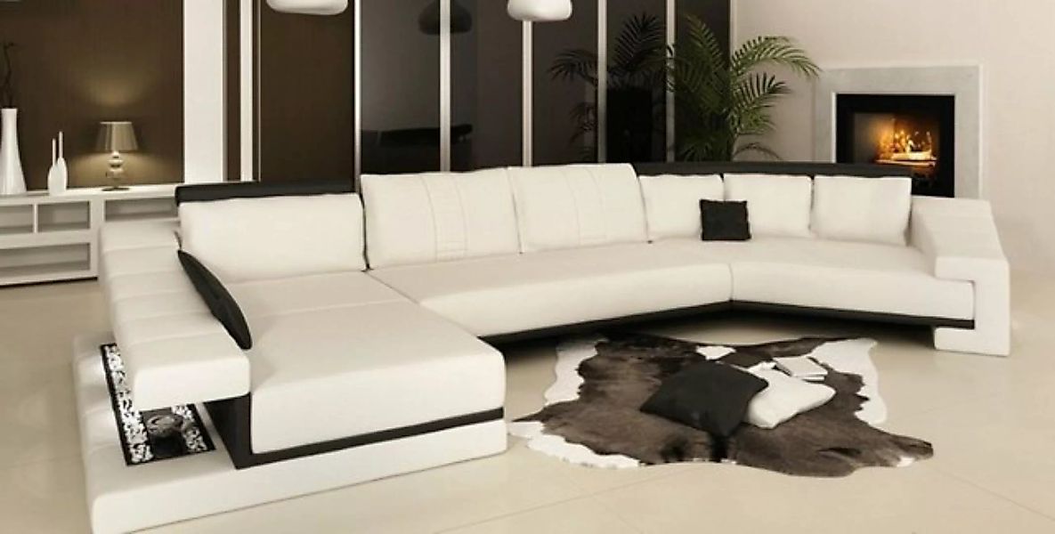 JVmoebel Ecksofa Design Rund Ecksofa Sofa Couch Wohnlandschaft U Ecke Polst günstig online kaufen