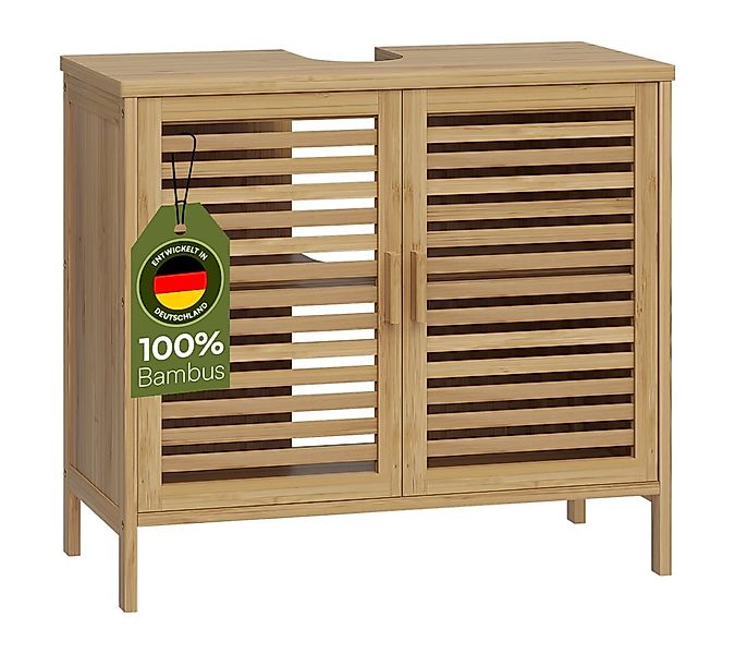 Bellamio Waschbeckenunterschrank Newa (Spar-Set, 1-St) aus natürlichem Bamb günstig online kaufen