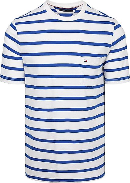 Tommy Hilfiger T-shirt Streifen Blau - Größe XXL günstig online kaufen