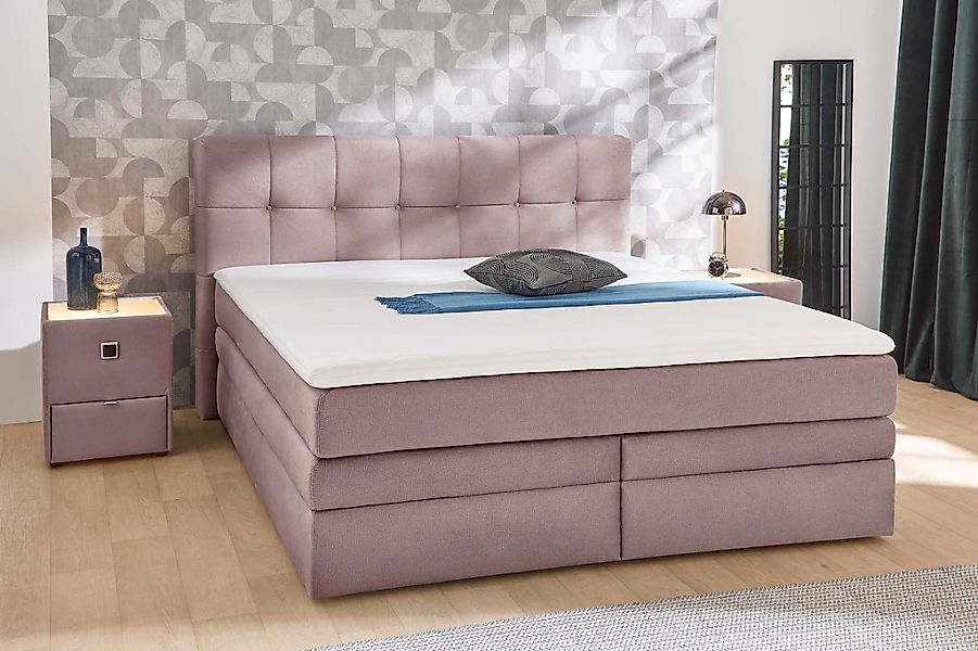 Jockenhöfer Gruppe Boxspringbett "Amy" mit Bettkasten und Kaltschaum-Topper günstig online kaufen