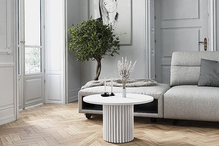 Design Möbel Couchtisch LOMELO – Runder Couchtisch im modernen Design (67x6 günstig online kaufen