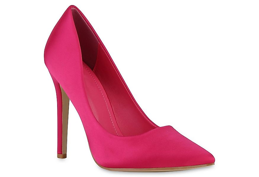 VAN HILL 840035 High-Heel-Pumps Damen High Heels Pumps Stiletto Party Satin günstig online kaufen