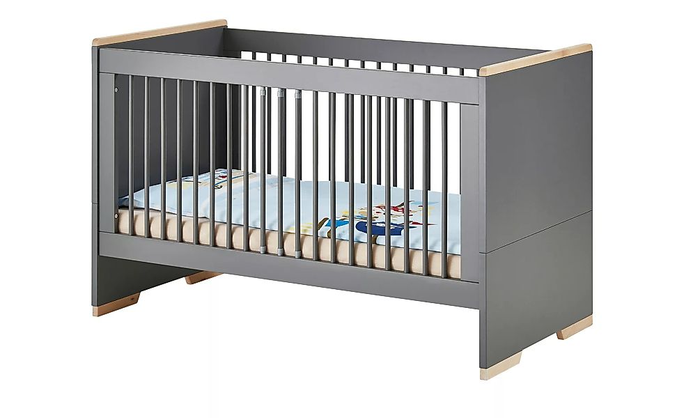 Kombi-Kinderbett - grau - 76 cm - 92 cm - Baby > Babymöbel > Babybetten - M günstig online kaufen