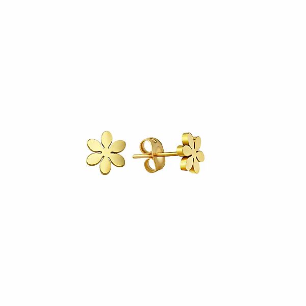 Vivance Paar Ohrstecker "Edelstahl gelb PVD beschichtet Blume" günstig online kaufen