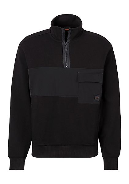BOSS ORANGE Sweatshirt "Sweatshirt Ze Nylonhem", mit Reißverschluss günstig online kaufen