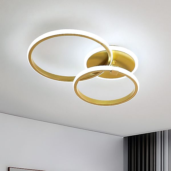 Goeco Deckenleuchte LED Lampe,Doppelkreis-Design, Acryl, 42 günstig online kaufen