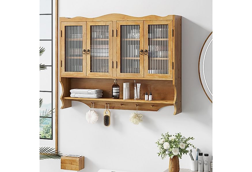 TavilaEcon Wandhängeschrank mit Glastüren & beweglichem Regal für Küche & B günstig online kaufen