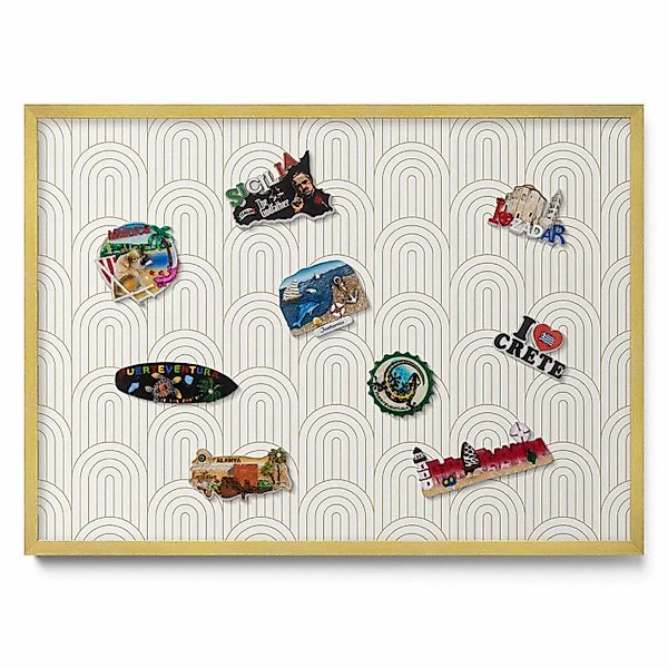 Tulup Magnettafel Metall Magnettafel Gerahmt Lineare Regelmäßige Bögen 70x5 günstig online kaufen