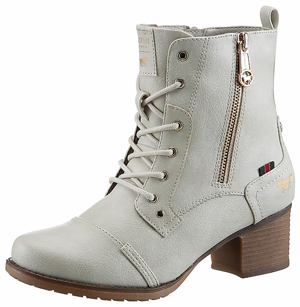 Mustang Shoes Schnürstiefelette "Mustang Shoes Stiefelette Lederimitat" günstig online kaufen