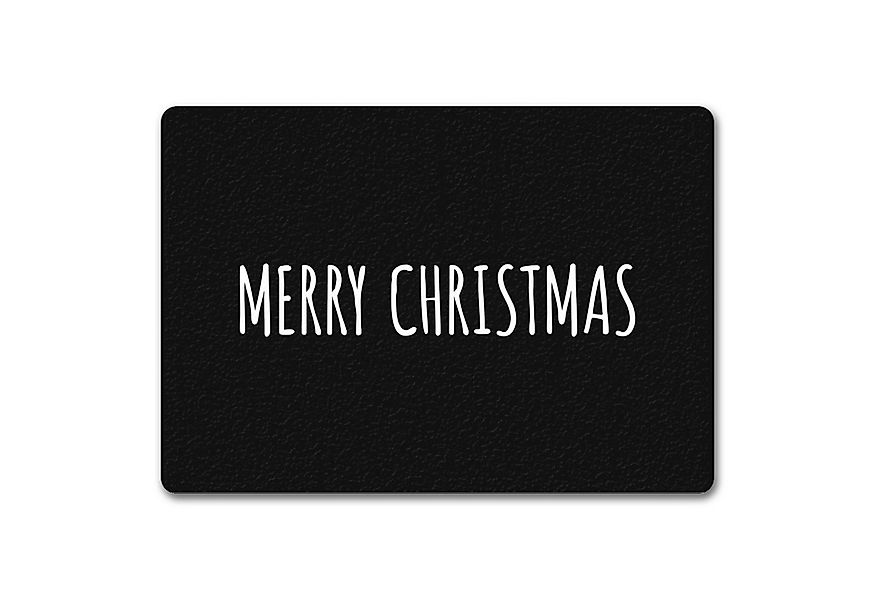 speecheese Fußmatte Merry Christmas Fußmatte ohne Rand in schwarz-weiß Fußm günstig online kaufen