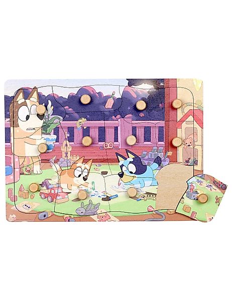 Bluey Puzzle Knopfpuzzle Bluey, 12 Puzzleteile günstig online kaufen