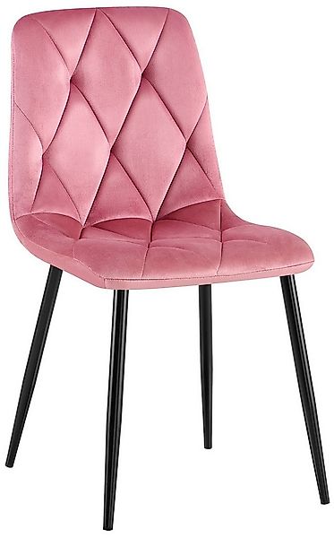 CLP Esszimmerstuhl Clairton, mit Stoff- oder Samtbezug, Metallgestell günstig online kaufen