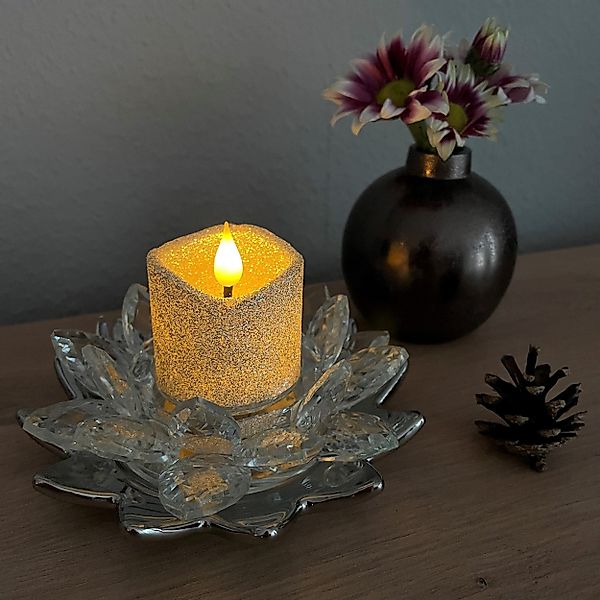 Online-Fuchs Kerzenständer in Lotusblüten-Optik aus Glas günstig online kaufen