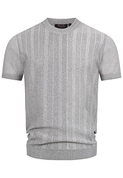 Indicode T-Shirt INVarson mit vertikalem Strickmuster günstig online kaufen