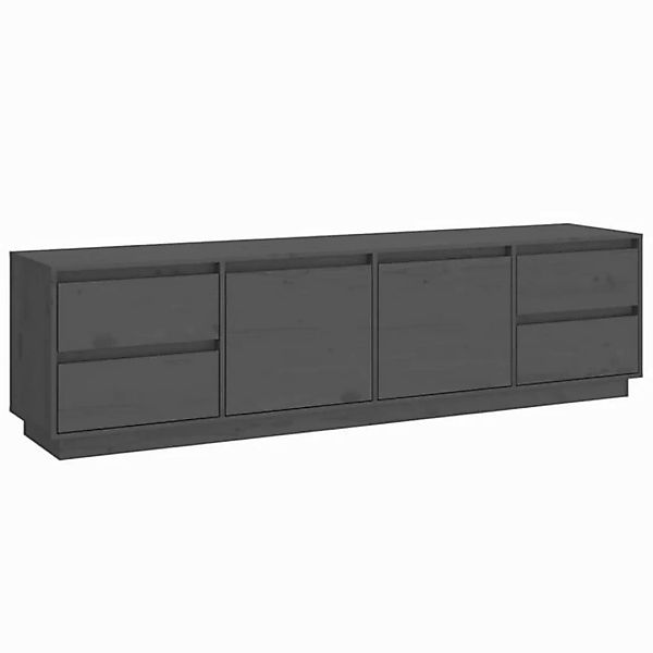 furnicato TV-Schrank Grau 176x37x47,5 cm Massivholz Kiefer (1-St) günstig online kaufen