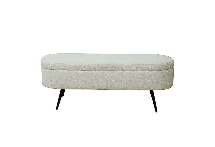 SVITA Sitzbank IVY, mit Stauraum, Ottomane, Hocker, Teddybezug, Weiß günstig online kaufen