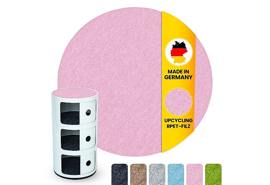 Easy and Green Nachttisch Rund Filzauflage 30cm für Kartell Componibili - M günstig online kaufen