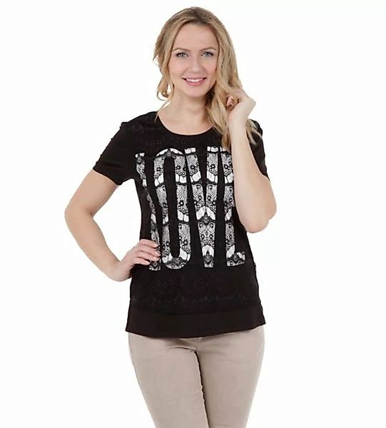Christian Materne T-Shirt Kurzarmshirt koerpernah mit französischer Wimpern günstig online kaufen