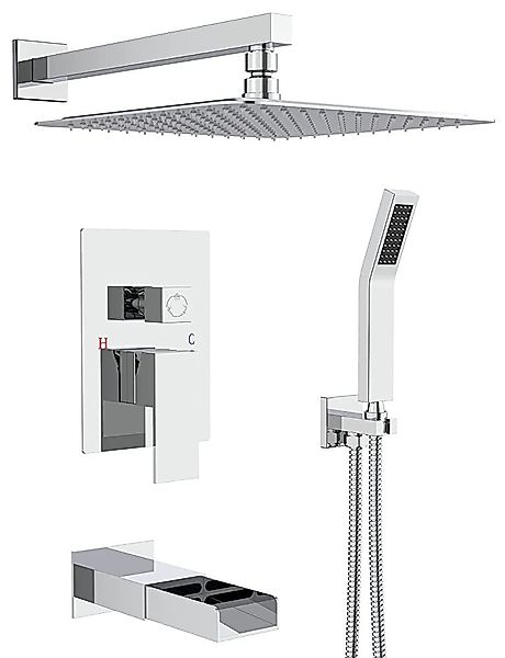 Rainsworth Duschsystem Unterputz Duscharmatur Set, 3 günstig online kaufen