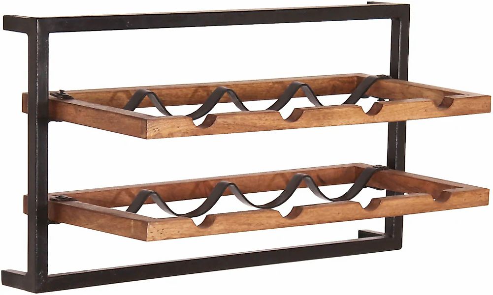 SIT Weinregal Wandregal PANAMA – Industrial Regal aus Mango‑Holz & Altmetal günstig online kaufen