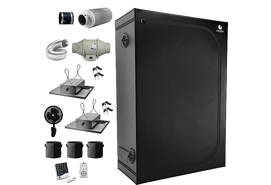 Green Spirit Gewächshaus Growbox Komplett Set 60x120 cm Growzelt 150W (2x75 günstig online kaufen