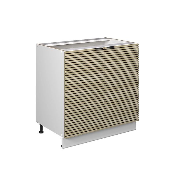 Vicco Küchenschränke Fame-Line Eiche Paneel 80 cm mit Regal ohne Arbeitspla günstig online kaufen