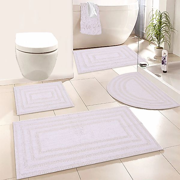 my home Badematte "Inga, Rahmen, Badvorleger, Badezimmer Teppich" Höhe 18 m günstig online kaufen