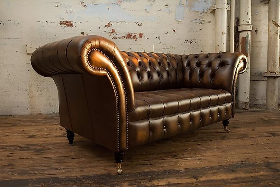 JVmoebel Chesterfield-Sofa Chesterfield Leder Sofa 2 Sitzer Sofa Polster So günstig online kaufen