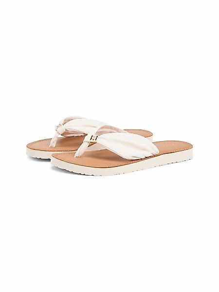 Tommy Hilfiger Zehentrenner "TH LTR FOOTBED SUMMER SANDAL" Sommerschuh, Str günstig online kaufen