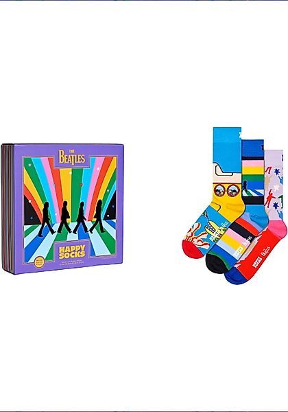 Happy Socks Langsocken, (Box, 3er-Pack), mit bunten Beatles-Motiven günstig online kaufen