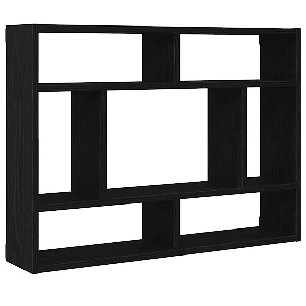 vidaXL Wandregal Schwarze Eiche 75 x 16 x 55 cm Holzwerkstoff 862047 günstig online kaufen