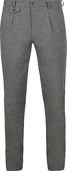 Suitable Chino Pico Pleat Flanel Grau - Größe 58 günstig online kaufen