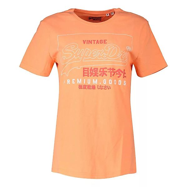 Superdry Premium Goods Outline Kurzarm T-shirt M Desert Pink günstig online kaufen