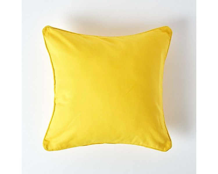 Homescapes Kissenhülle Gelber Kissenbezug aus Baumwolle, 30 x 30 cm günstig online kaufen