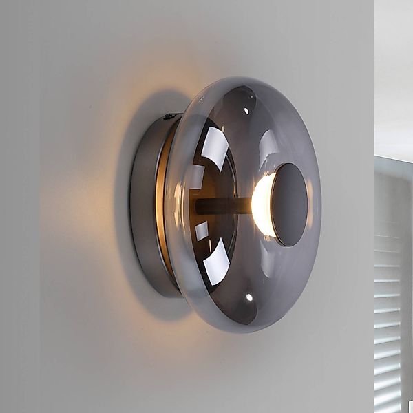 SCHÖNER WOHNEN LED-Deckenlampe Posh, Rauchglas, 3.000 K günstig online kaufen